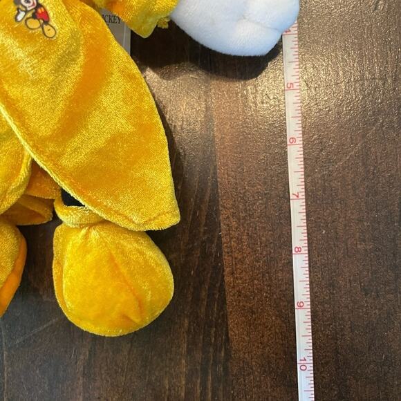 ⭐️Disney Vintage 02 Graduation Mickey Mouse Yellow Bean Bag Plush Doll Cap Gown - Picture 6 of 9